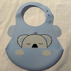 NWOT Silicon Koala Bib with adjustable neck strap